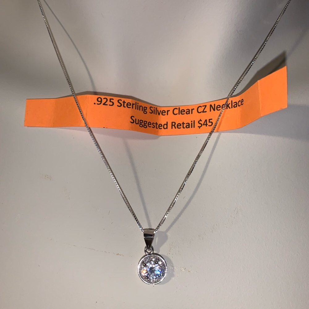 Clear cz necklace